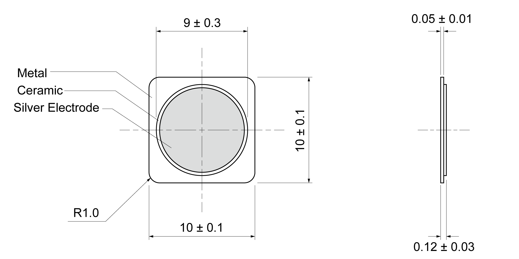 PDN1010S-0520N Mechanical Drawing